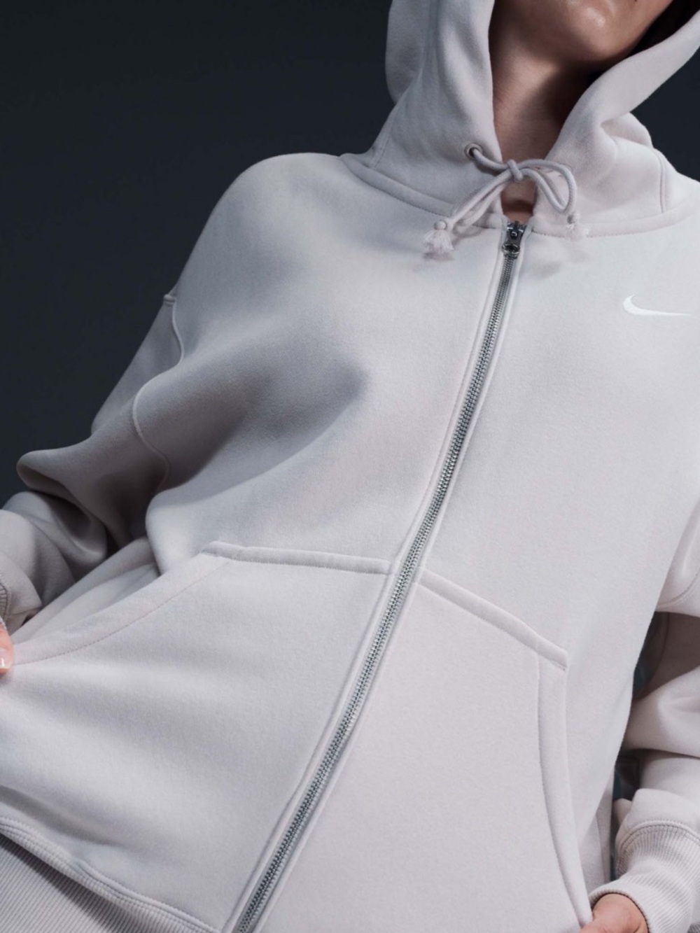 NWT Nike Women's Sportswear Phoenix Fleece Oversized Full-Zip Hoodie. Size XL. - Picture 3 of 7